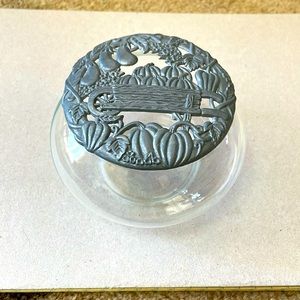 Harvest pewter potpourri jar